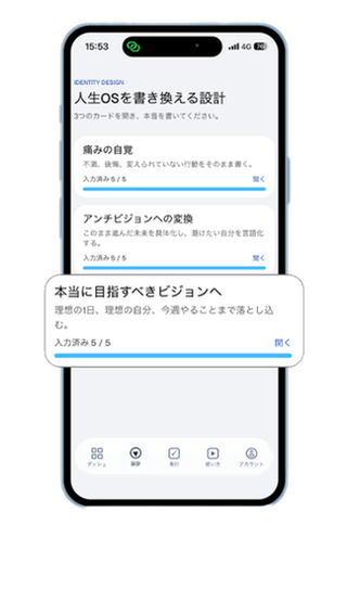 理想の未来画面のモックアップ